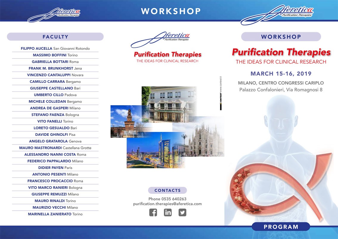 Purification Therapies 2019 - Ideas for Clinical Research