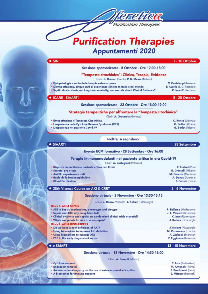 Purification Therapies - Appuntamenti 2020