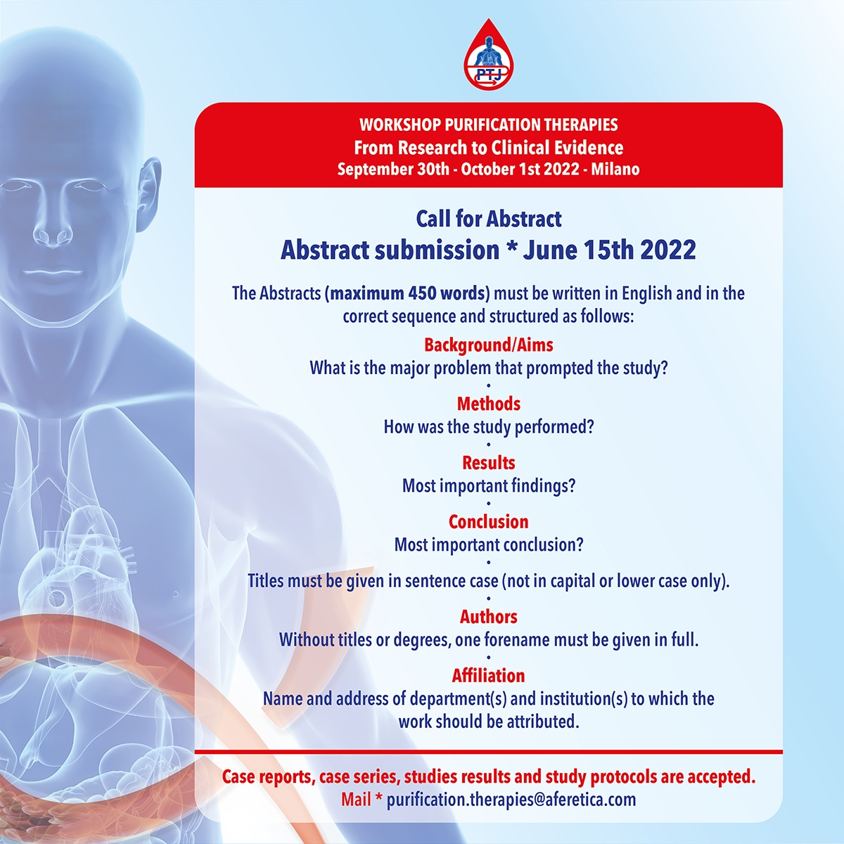 Evento di presentazione del WPT22 e la Call for Abstract