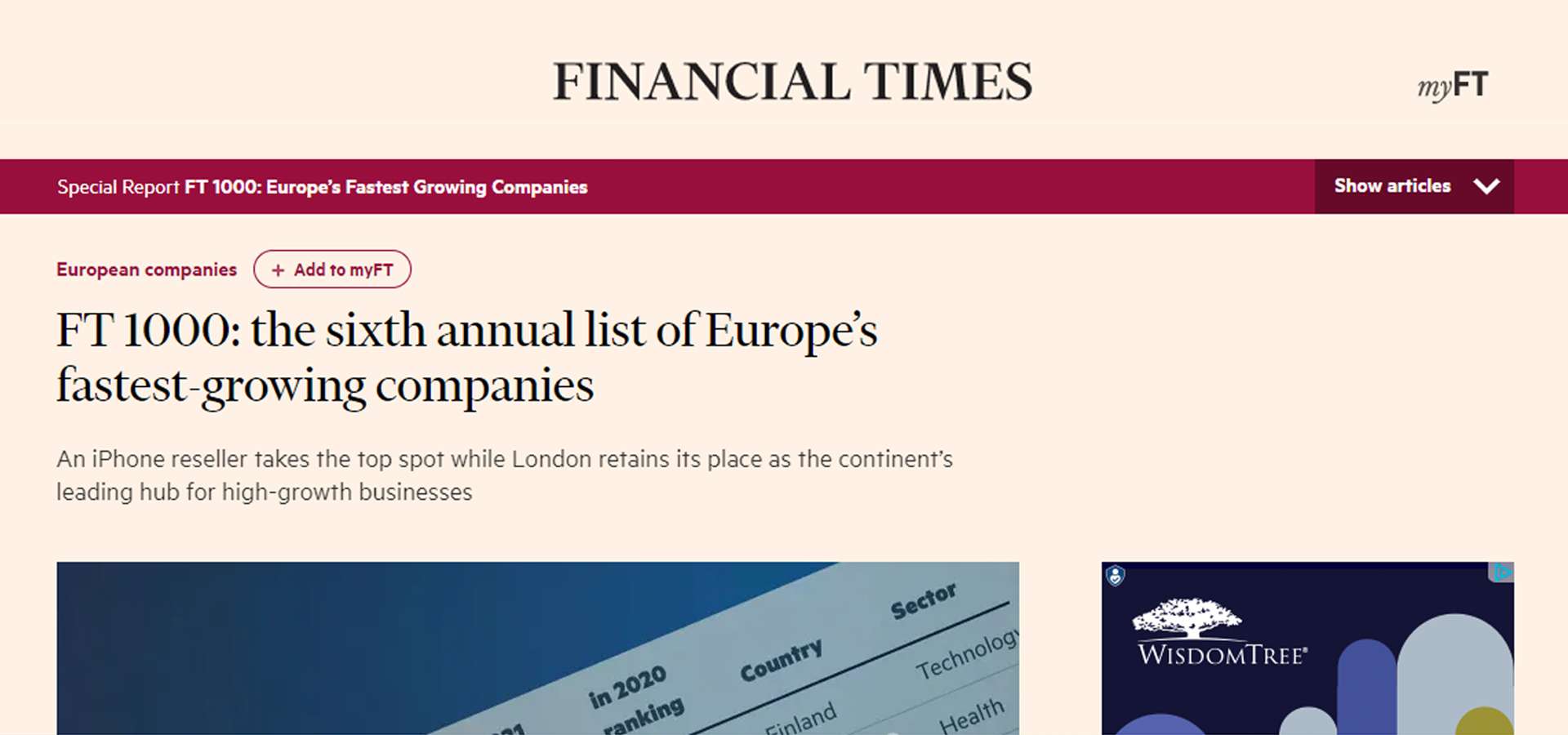 Aferetica on Financial Times