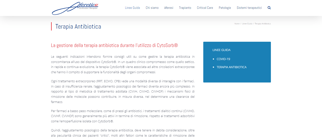 Aferetica Terapia Antibiotica