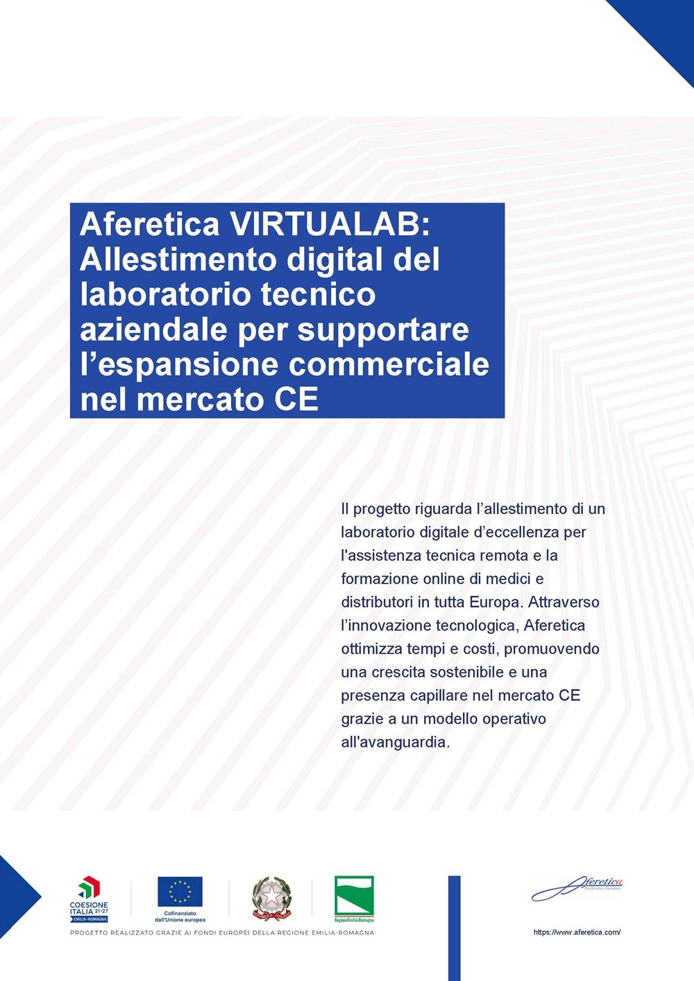 Aferetica completa VIRTUALAB: il nuovo laboratorio digitale per assistenza e formazione da remoto