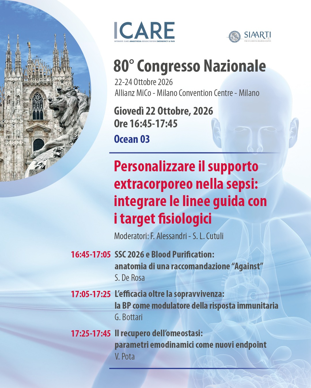 ICARE 2026 – 80° Congresso Nazionale SIAARTI